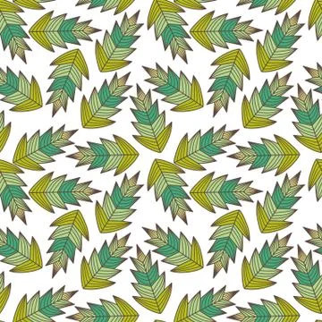 A seamless leaf pattern. Stock Illustration