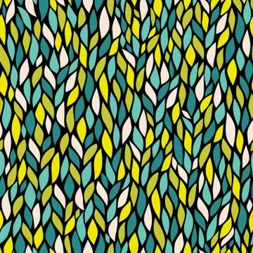 A seamless leaf pattern. Illustrazione stock