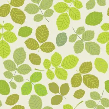A seamless leaf pattern. Illustrazione stock