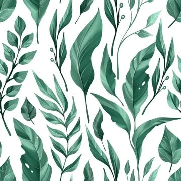 Seamless leaf pattern Stock Illustration