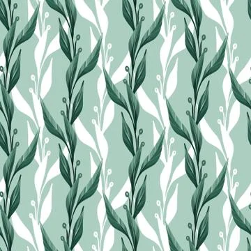 Seamless leaf pattern Illustrazione stock