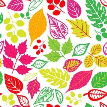 Seamless leaf pattern.leaf background. autumn seamless pattern.  backdrop. br Illustrazione stock