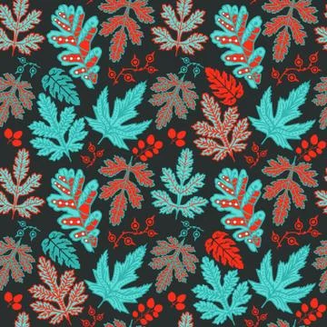 Seamless leaf pattern.leaf background. autumn seamless pattern. vector backdr イラスト素材