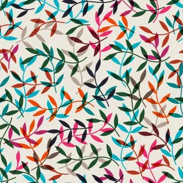 Seamless leaf pattern.leaf background. autumn seamless pattern. vector backdr Stock Illustration