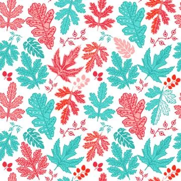 Seamless leaf pattern.leaf background. autumn seamless pattern. vector backdr 스톡 일러스트