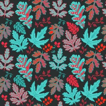 Seamless leaf pattern.leaf background. autumn seamless pattern. vector backdr 스톡 일러스트