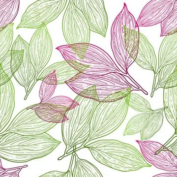 Seamless leafs pattern イラスト素材