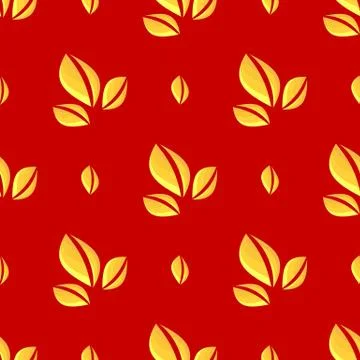 Seamless leafs pattern Stock Illustration