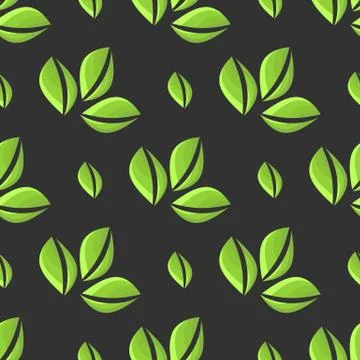 Seamless leafs pattern Stock Illustration