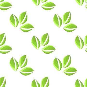 Seamless leafs pattern Stock Illustration