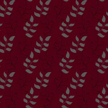 Seamless leafy pattern. Branch pattern design. Laconic design for wrapping p Stock Illustration
