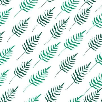 Seamless leafy vector pattern. Potted plants in boho style with earthy flowers 库存插图