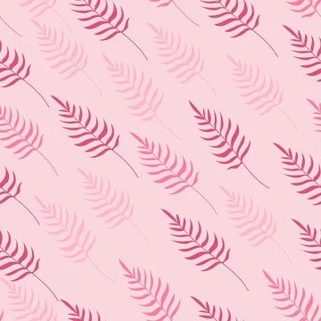 Seamless leafy vector pattern. Potted plants in boho style with earthy flowers 스톡 일러스트