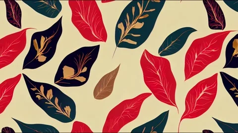 Seamless leaves animation on textures background Stock Footage 220114885