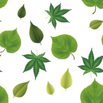 Seamless leaves background Stock Illustration