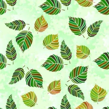 Seamless leaves background Stock Illustration