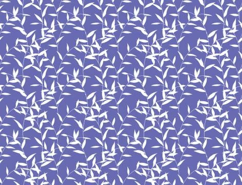 Seamless Leaves Curly Nature Pattern Stock Illustration