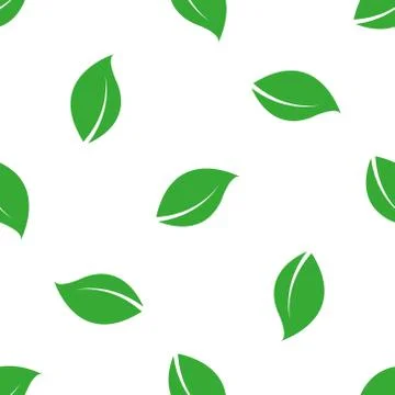 Seamless leaves green pattern Stock Illustration