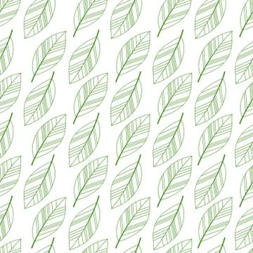 Seamless leaves isolated Stock Illustration