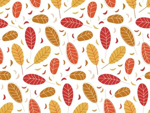 Seamless leaves pattern. Autumn leaf colors paper. autumn pattern. Vector イラスト素材
