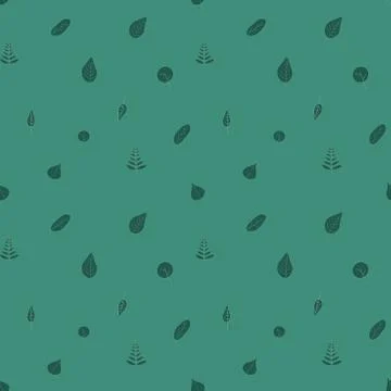 Seamless Leaves Pattern, background texture, small details Stock Illustration