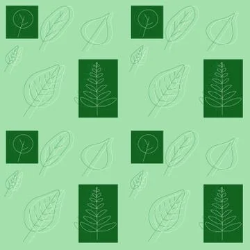 Seamless Leaves Pattern, background texture, small details Stock Illustration