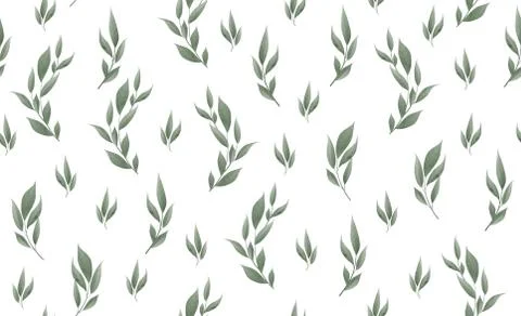 Seamless leaves pattern. Design for banner, poster, card, cover, invitation Stock Illustration