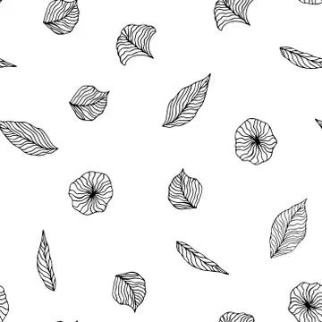 Seamless leaves pattern. Design for banner, poster, card, cover, invitation,  Stock Illustration