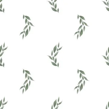 Seamless leaves pattern. Design for banner, poster, card, cover, invitation,  Stock Illustration
