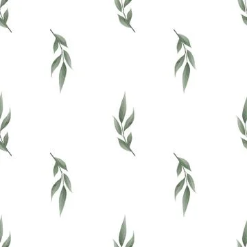 Seamless leaves pattern. Design for banner, poster, card, cover, invitation,  Stock Illustration