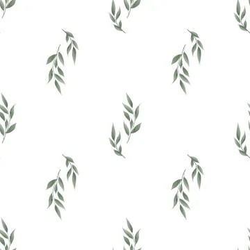 Seamless leaves pattern. Design for banner, poster, card, cover, invitation,  Stock Illustration