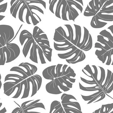 Seamless leaves pattern. Hand drawn illustration for fabric, wrapping, prints Stock Illustration