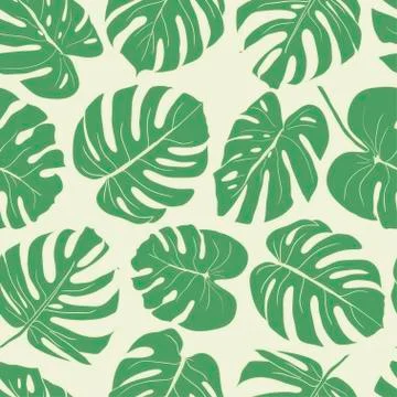 Seamless leaves pattern. Hand drawn illustration for fabric, wrapping, prints Stock Illustration