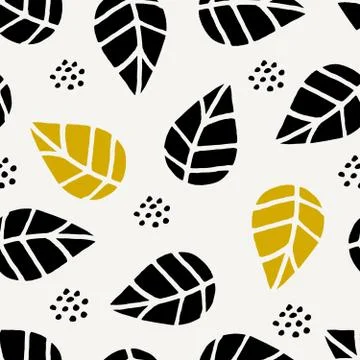 Seamless Leaves Pattern Stock Illustration