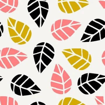 Seamless Leaves Pattern Stock Illustration