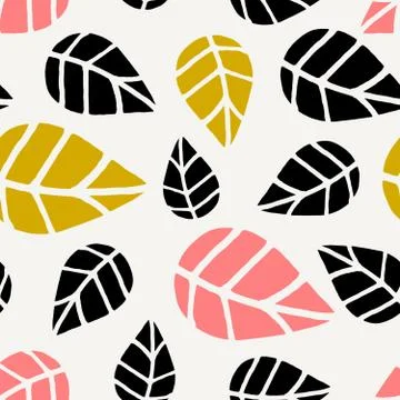 Seamless Leaves Pattern Stock-Illustration