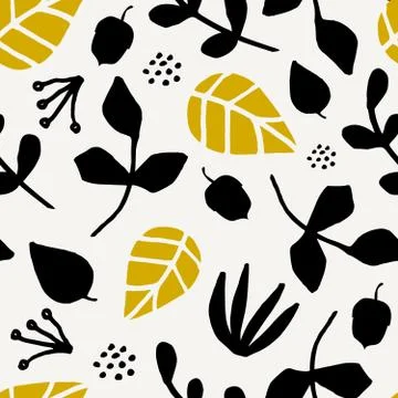 Seamless Leaves Pattern Stock Illustration
