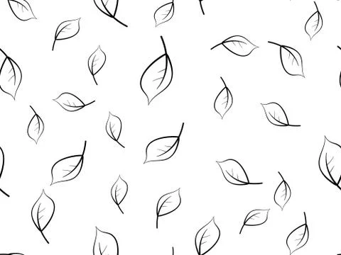 Seamless Leaves Pattern Stock Illustration