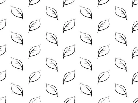 Seamless Leaves Pattern Stock Illustration