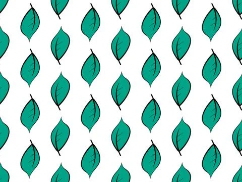 Seamless Leaves Pattern Stock Illustration