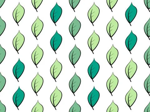 Seamless Leaves Pattern Stock Illustration