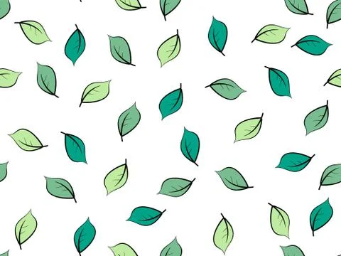 Seamless Leaves Pattern Stock Illustration