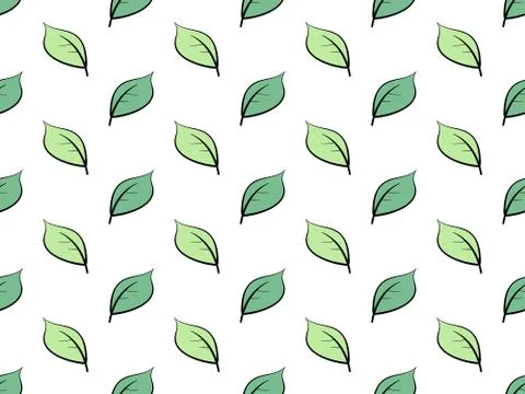 Seamless Leaves Pattern Stock Illustration