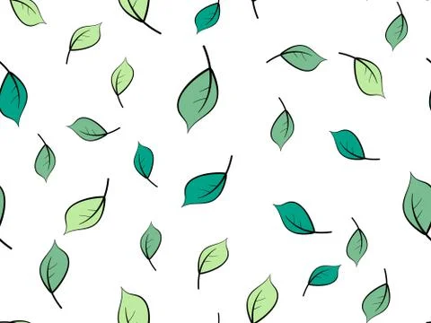 Seamless Leaves Pattern Stock Illustration