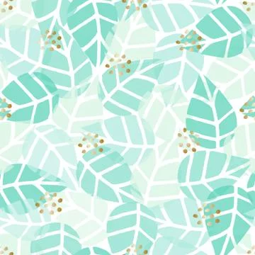 Seamless Leaves Pattern Illustrazione stock
