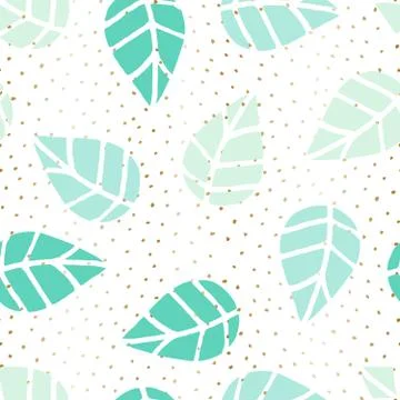 Seamless Leaves Pattern Illustrazione stock