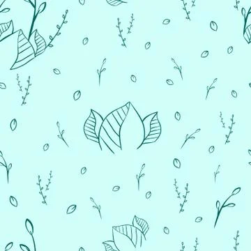 Seamless leaves pattern 스톡 일러스트