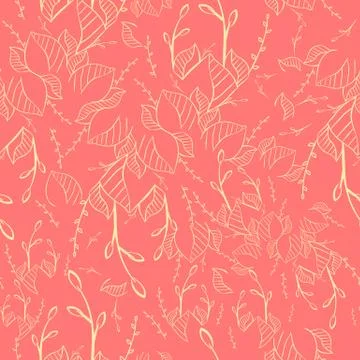 Seamless leaves pattern 스톡 일러스트