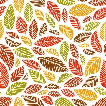 Seamless leaves pattern Illustrazione stock