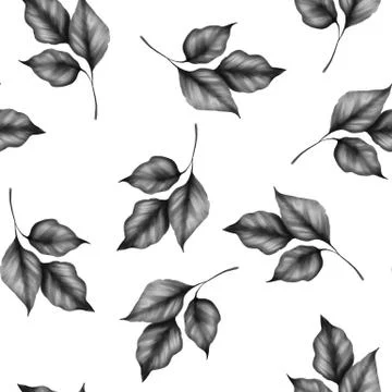 Seamless leaves pattern Stock Illustration